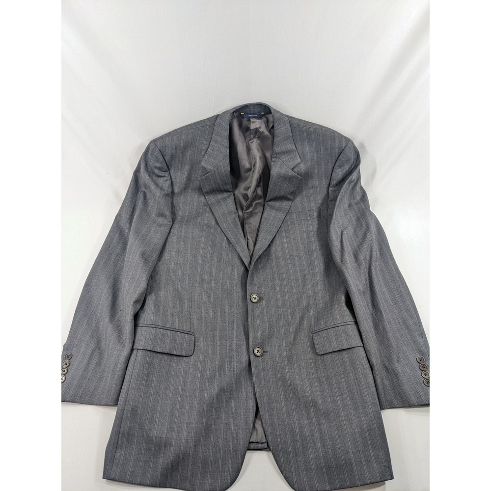 Brooks Brothers 1818 Madison Gray Wool Houndstooth Blazer Jacket US 44L Flaw'
